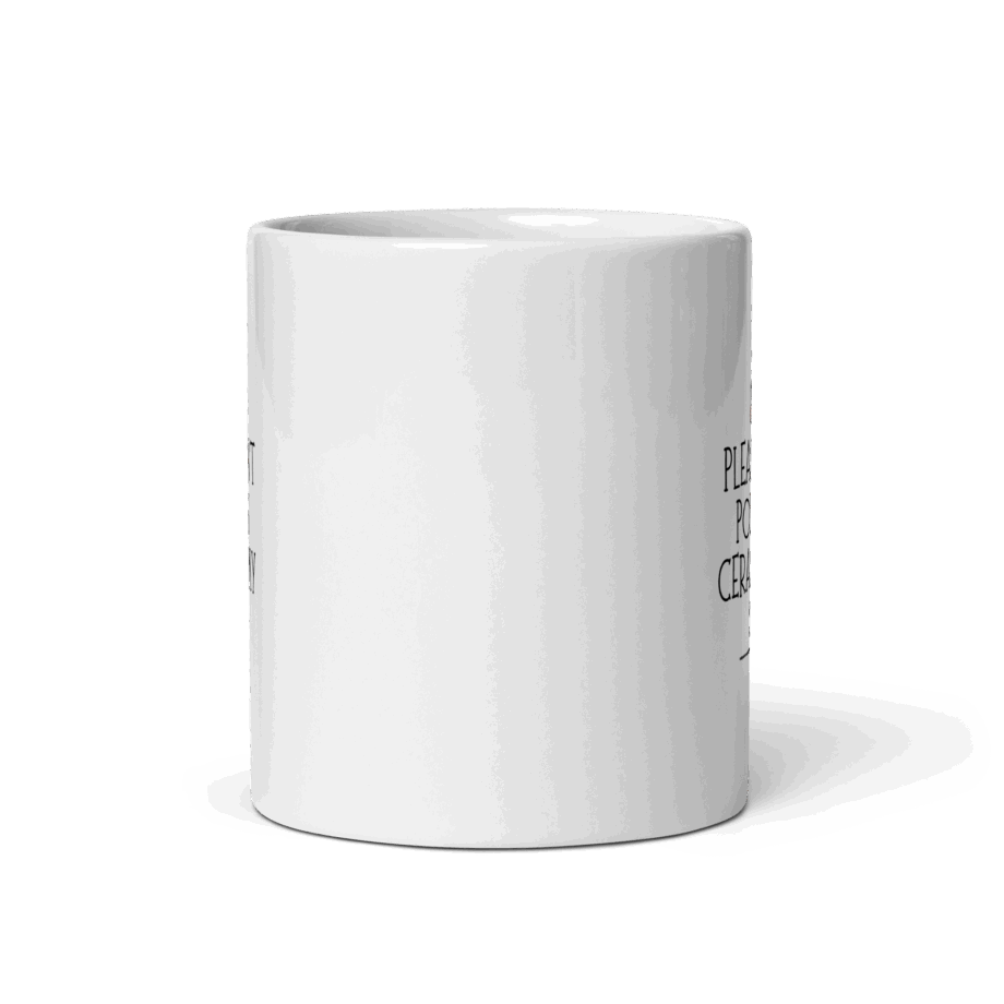 White glossy mug