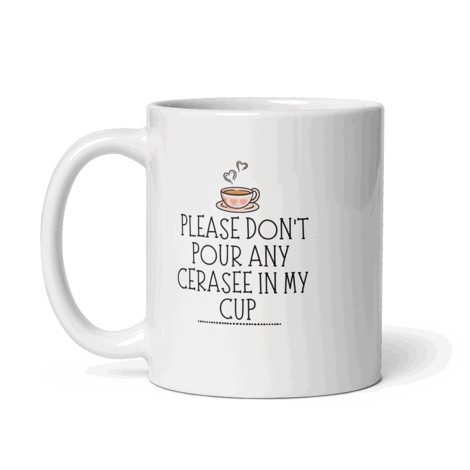 White glossy mug