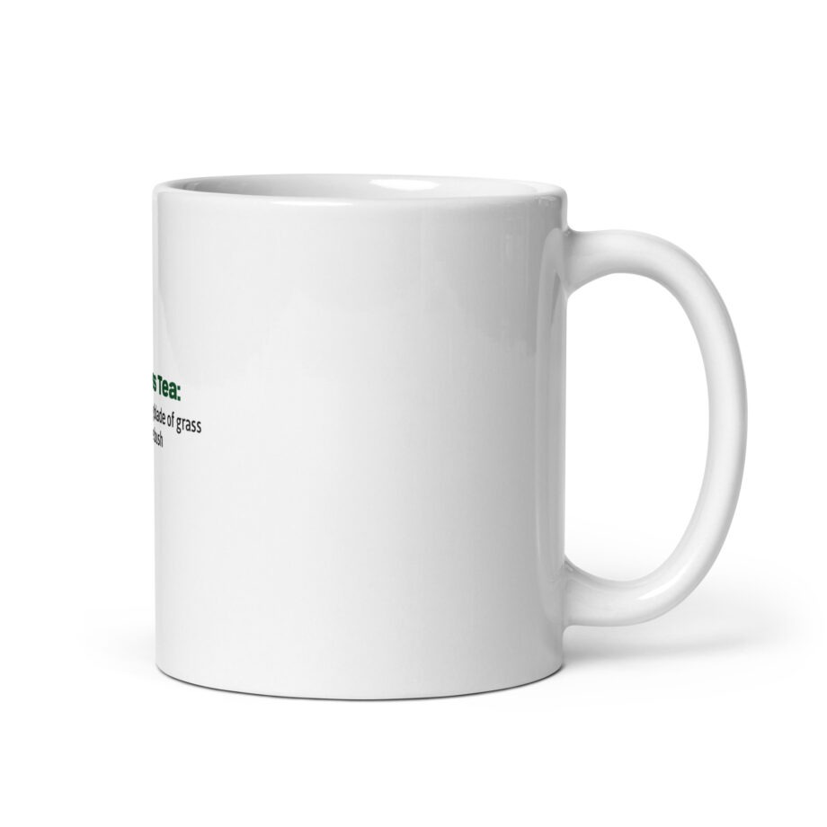 White glossy mug