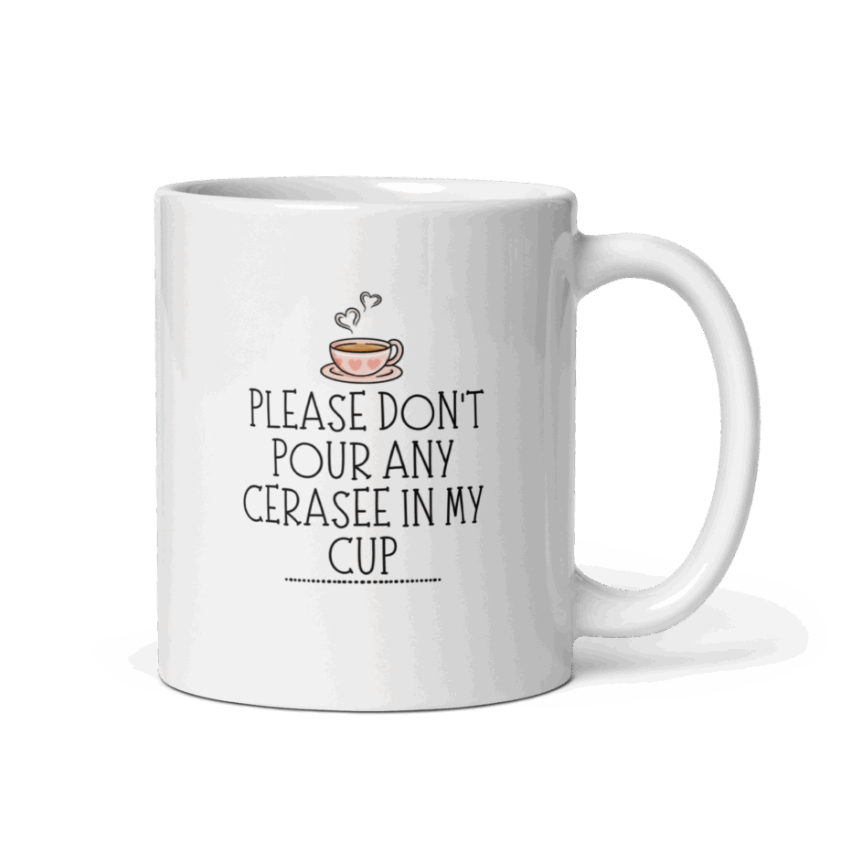 White glossy mug
