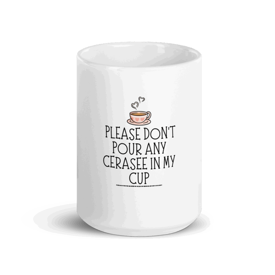 White glossy mug