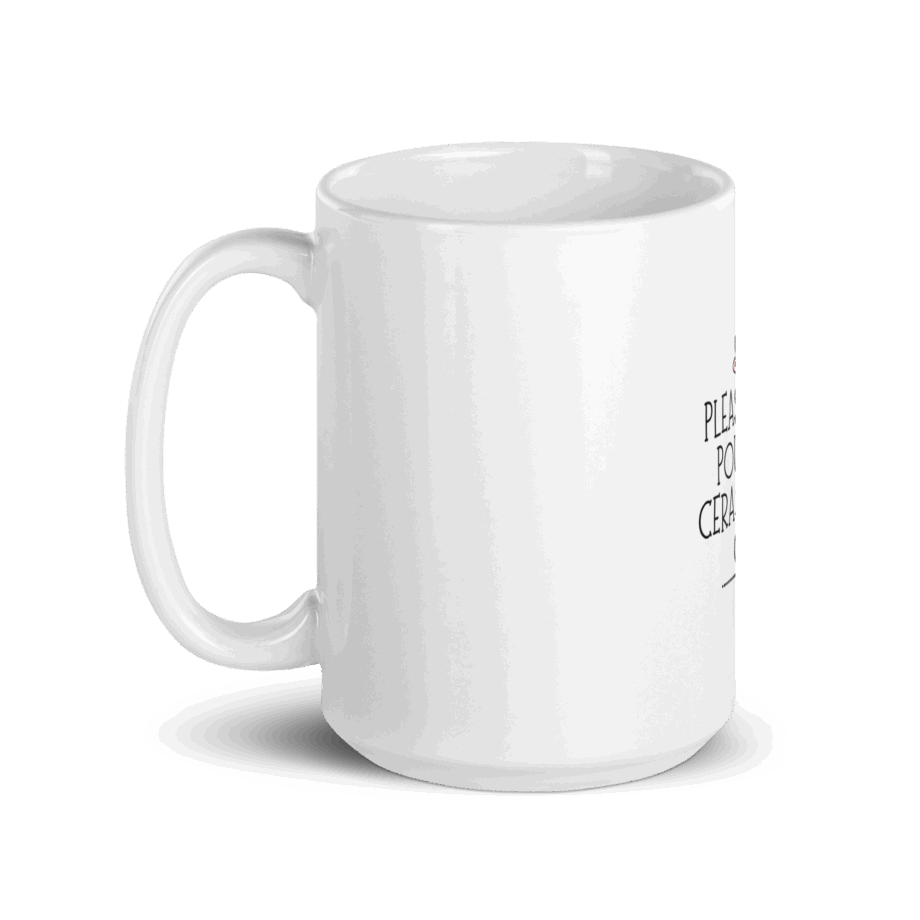 White glossy mug