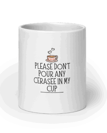 White glossy mug