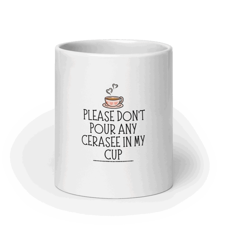 White glossy mug