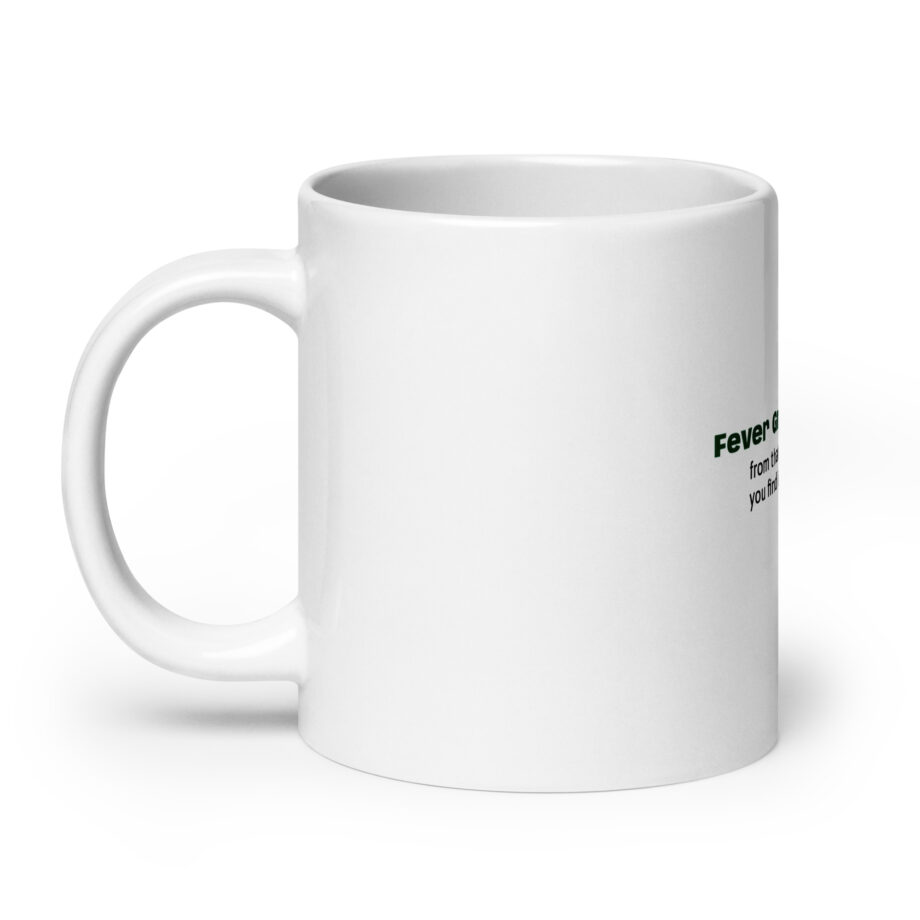 White glossy mug