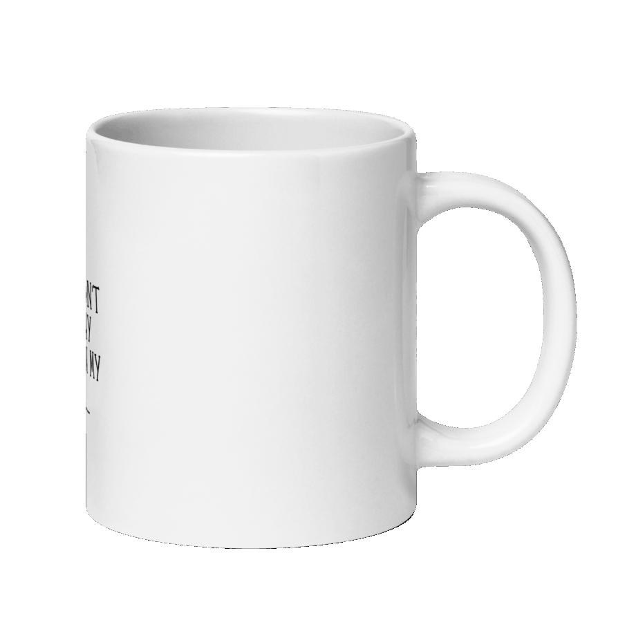 White glossy mug